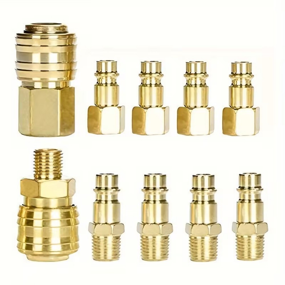 Spring Compressor Tool - 10 ชิ้น ข้อต่อลมแบบเร็วสำหรับเครื่องอัดอากาศ อุปกรณ์เสริมเครื่องมือลม - ข้อต่อสายลม
