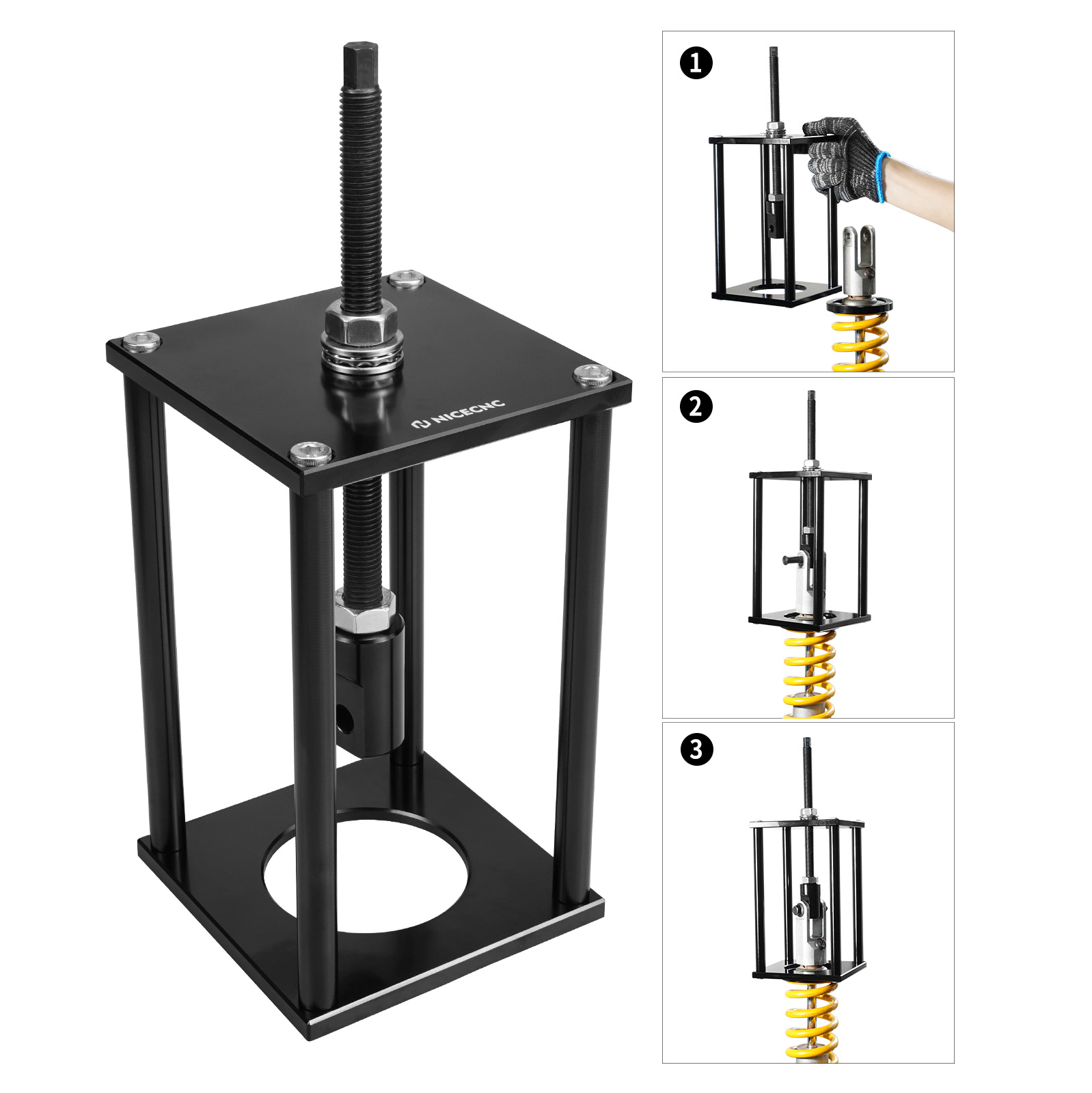 Spring Compressor Tool - Suspension Shock ฤดูใบไม้ผลิคอมเพรสเซอร์เครื่องมือ 60 มม.66 มม.72