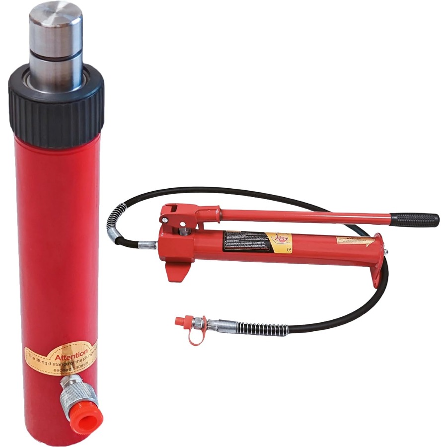 Car Jack - แม่แรงไฮดรอลิกตั้งพื้น 10 ตัน พร้อมปั๊มแม่แรงมือ สำหรับซ่อมโครงตัวถังรถยนต์ รถบรรทุก
