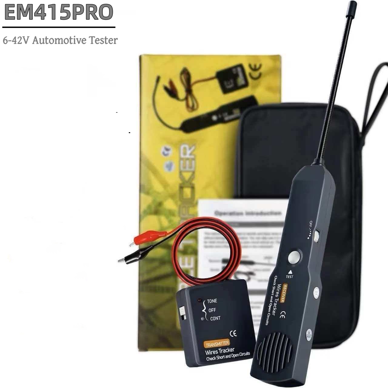 Car Diagnostic Tool - EM415PRO เครื่องทดสอบวงจรยานยนต์ DC 6-42V เครื่องค้นหาจุดลัดวงจรและจุดเปิดวงจรในรถยนต์ เครื่องติดตามสายไฟ