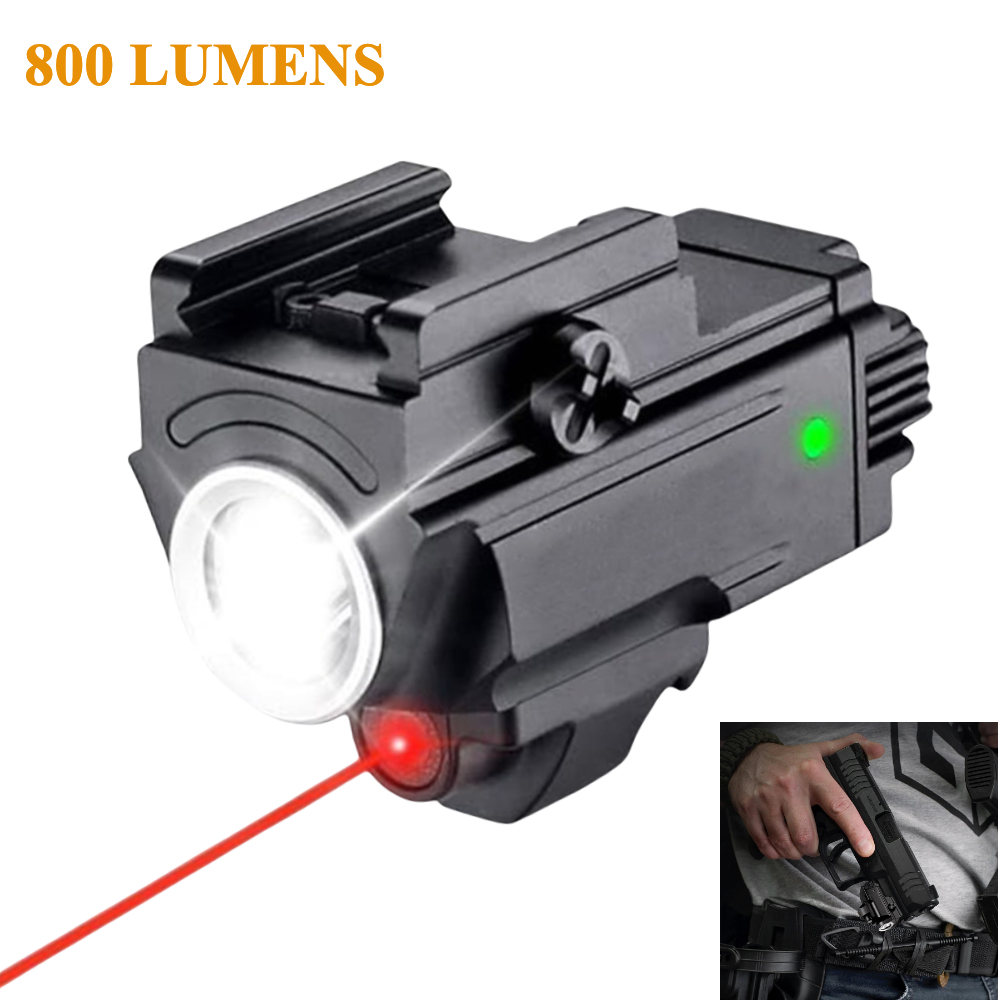 Timing Light Gun - 800 Lumens ยุทธวิธีไฟฉาย LED Combo สีเขียว/Red