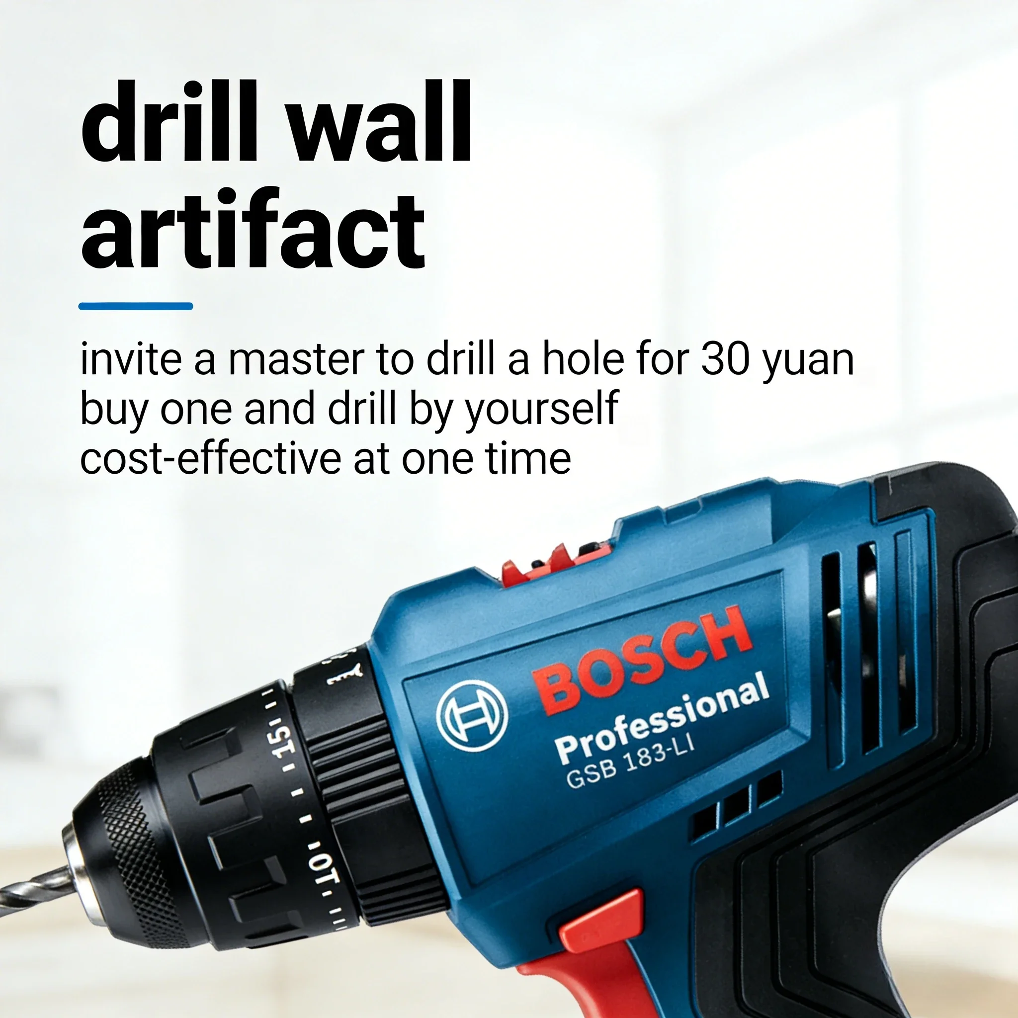 Torque Wrench - สว่านกระแทกไร้สาย Bosch GSB183-LI 18V แรงบิดสูง ไขควงไฟฟ้า