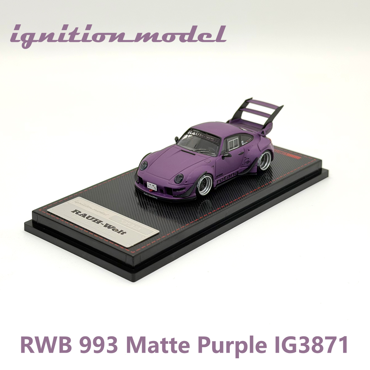 Spark Plug - โมเดลรถ Porsche RWB 993 สีม่วงด้าน รุ่น