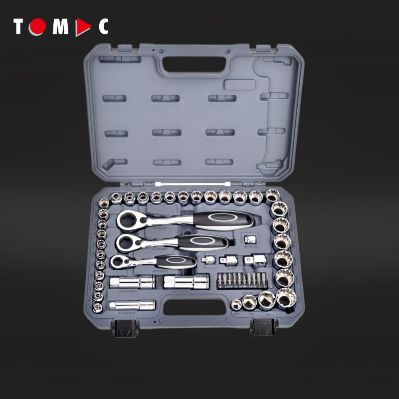 Socket Set - ชุดเครื่องมือซ็อกเก็ต TOMAC 52 ชิ้น โครเมียมวาเนเดียม ชุดประแจซ็อกเก็ต
