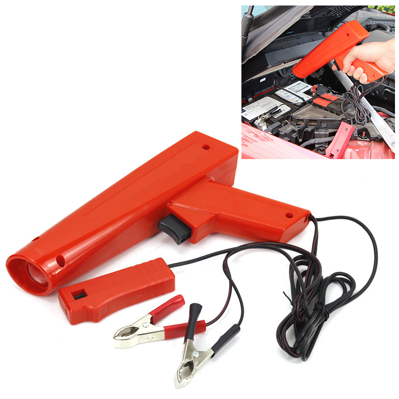 Timing Light Gun - ปืนเครื่องยนต์มอเตอร์ไซค์เวลาจุดระเบิด12V โคมไฟกะพริบ12V แบบมืออาชีพสำหรับเครื่องยนต์เบนซินแบบเหนี่ยวนำ