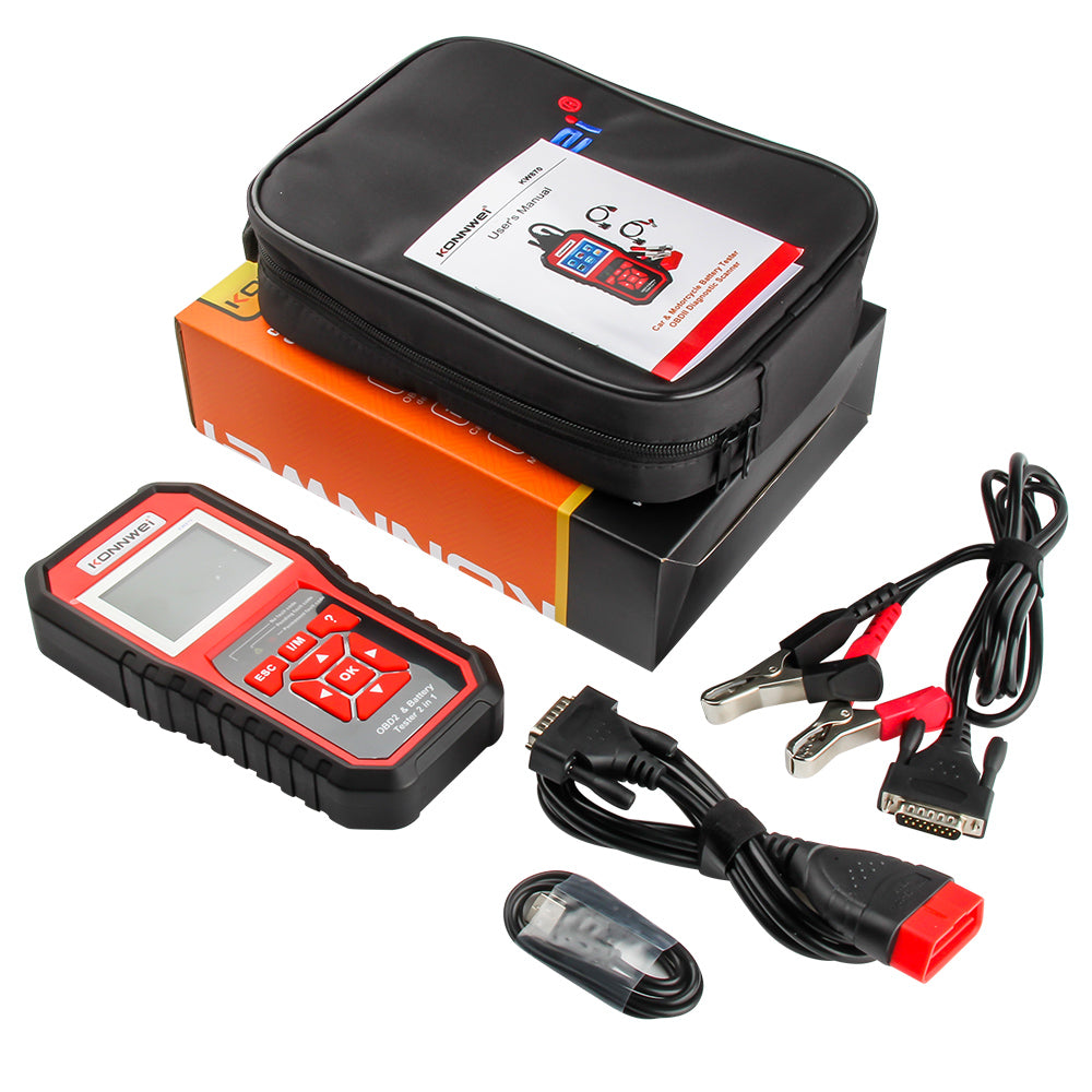 Car Diagnostic Tool - เครื่องมือวินิจฉัย OBD2 แบบออลอินวัน รุ่นใหม่ KONNWEI KW870