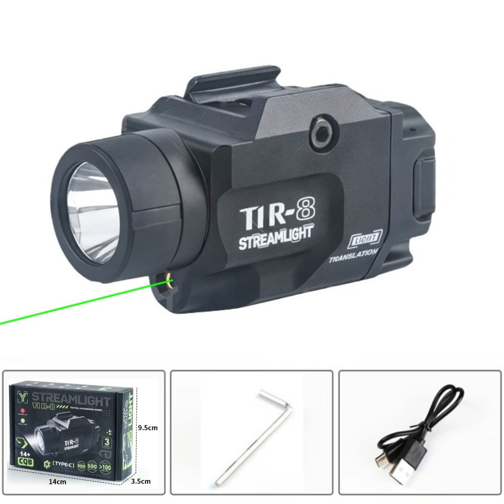 Timing Light Gun - ไฟฉาย LED แบบยุทธวิธี 800 ลูเมน สำหรับปืนพก