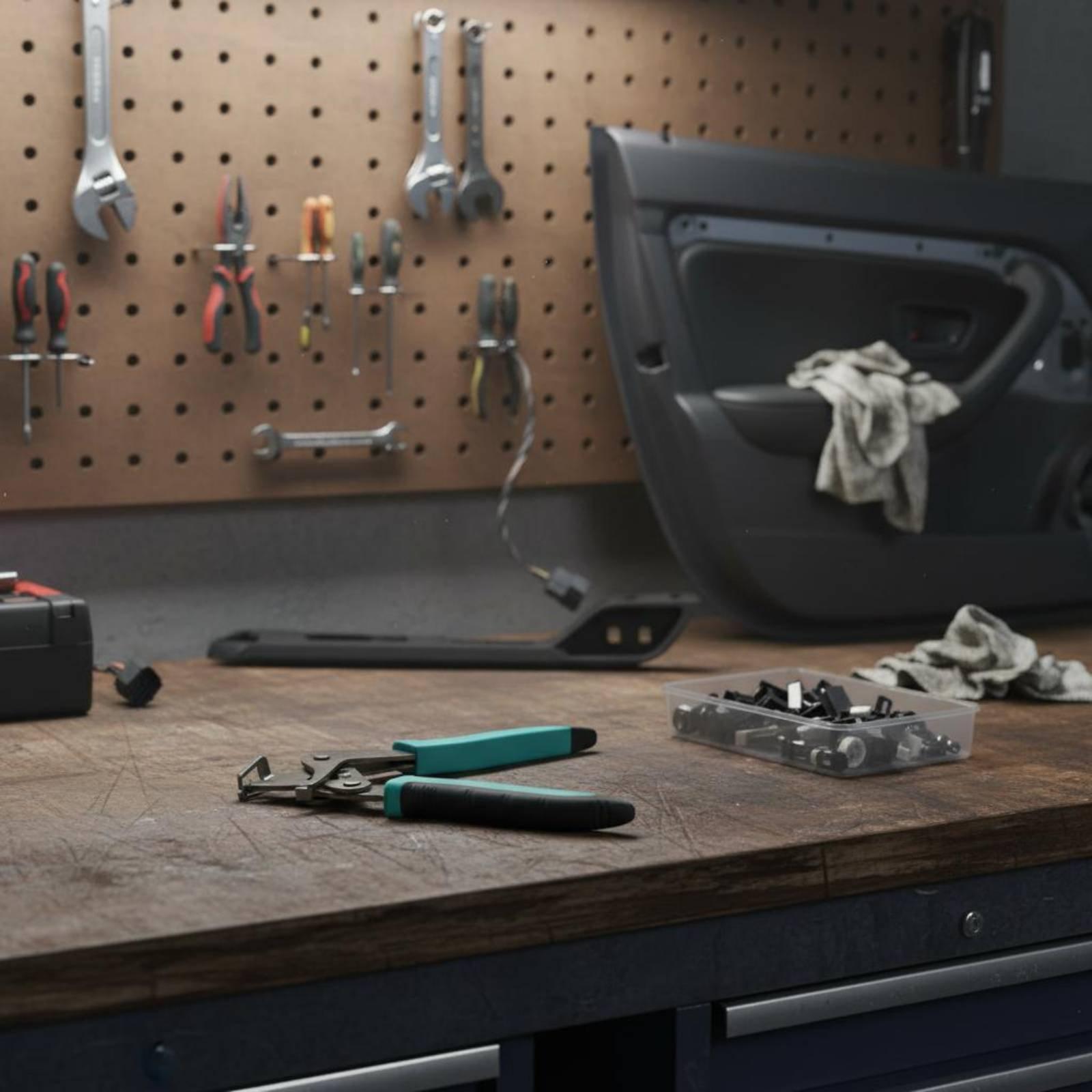 Car Repair Tools - เครื่องมือถอดคลิปติดรถยนต์ คีมย้ำสายไฟสำหรับงานยานยนต์ เครื่องมือดึงคลิปแบบมืออาชีพสำหรับซ่อมแซมแผงตกแต่งภายในรถยนต์