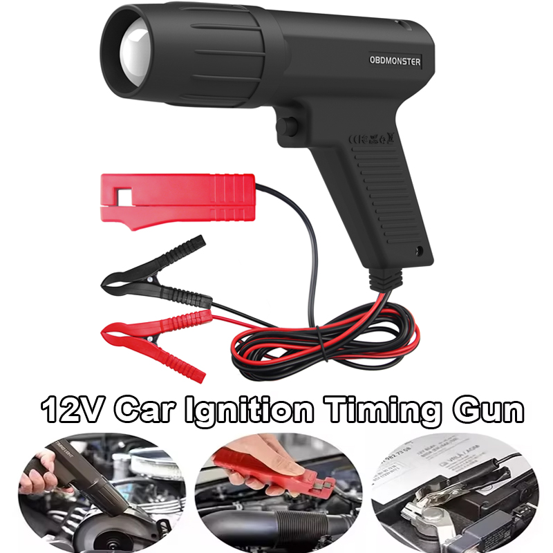 Timing Light Gun - รถจุดระเบิดปืน 12V เครื่องยนต์จุดระเบิด Induction Strobe Light