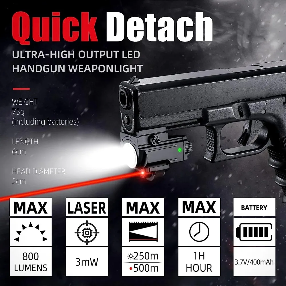 800 Lumens ยุทธวิธีไฟฉาย LED C - Timing Light Gun บทวิจารณ์และราคา