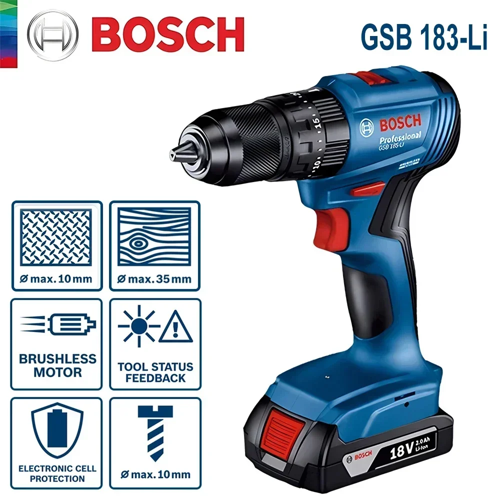 สว่านกระแทกไร้สาย Bosch GSB183 - Torque Wrench บทวิจารณ์และราคา