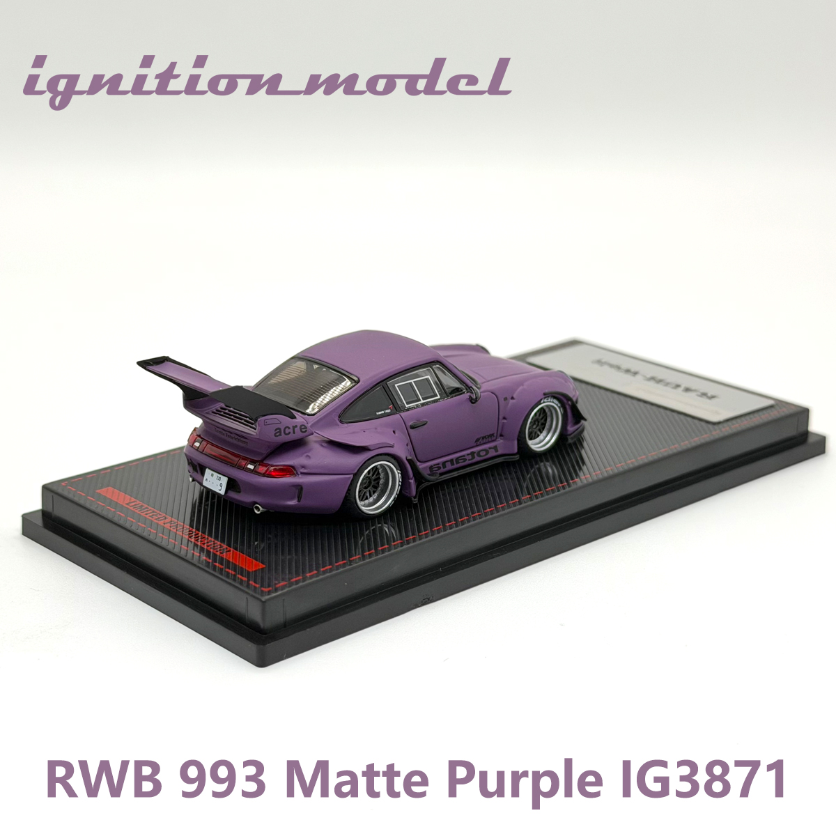 โมเดลรถ Porsche RWB 993 สีม่วง - Spark Plug บทวิจารณ์และราคา