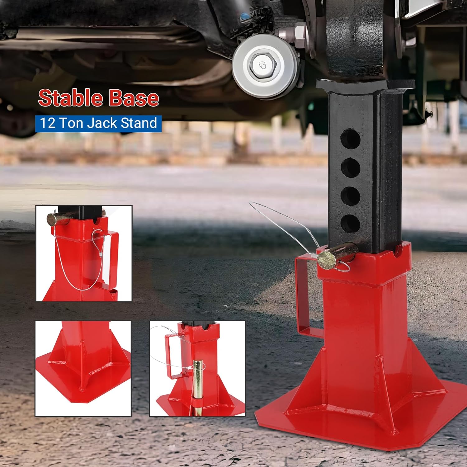 ขาตั้งยกรถเหล็ก รับน้ำหนัก 12  - Car Jack บทวิจารณ์และราคา